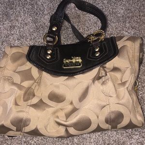 Authentic coach signature bag brown